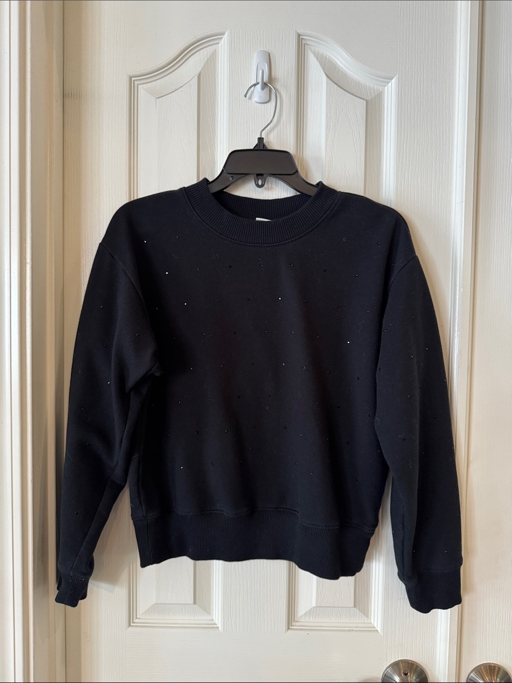 a new day Black Crewneck Sweater - Classic Pullover